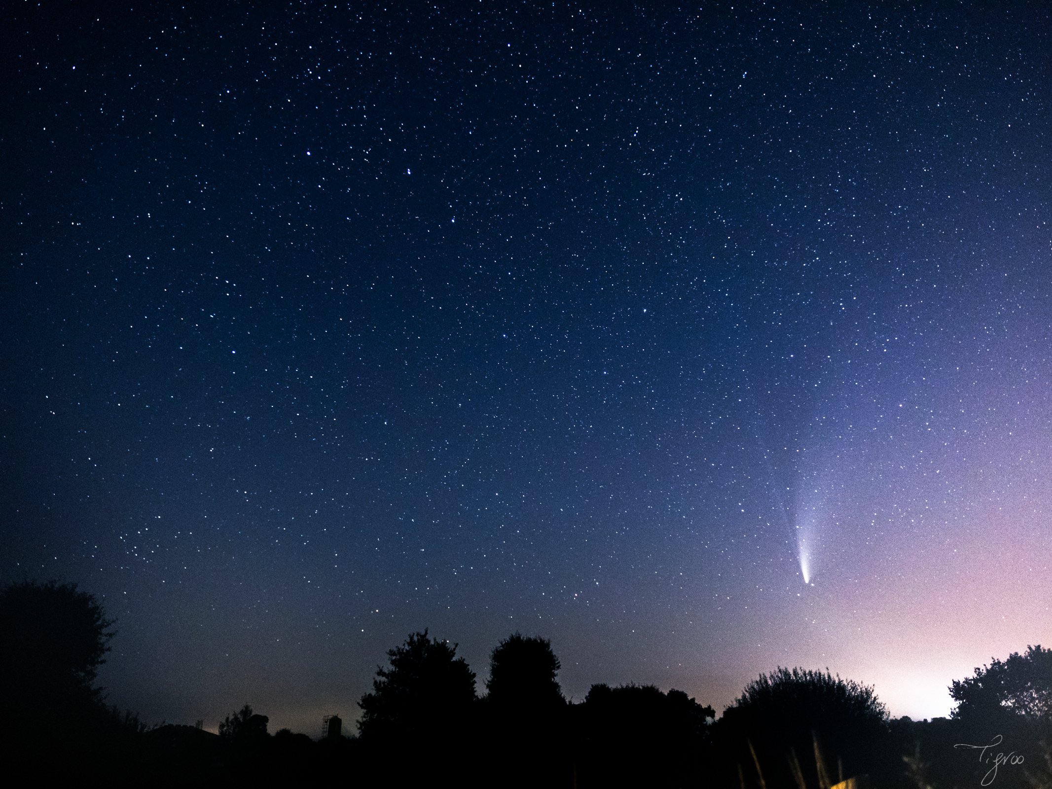 Comète NEOWISE photographe ciel étoiles Voie Lactée pollution lumineuse